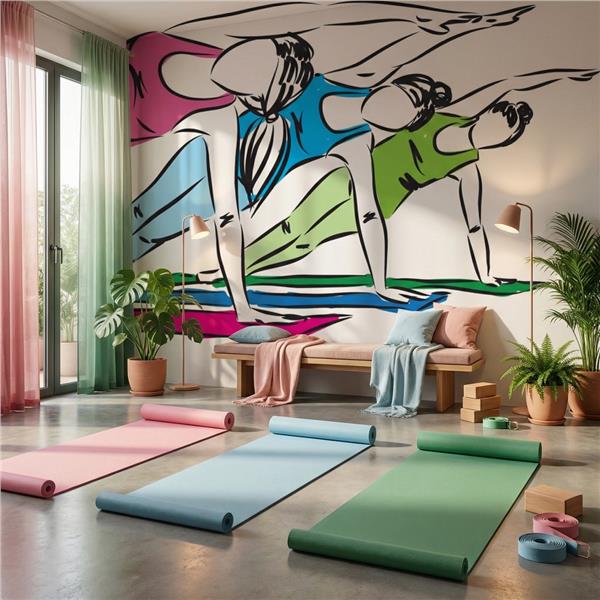 Spor Salonu Fitness Crossfit Pilates Duvar Kağıdı 031